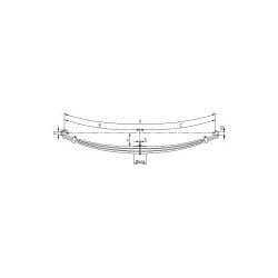 Lames de ressort 3 lames avant pour scania 