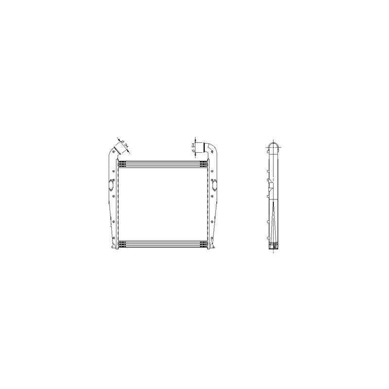Radiateur d'air intercooler pour Scania