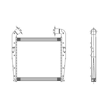 Radiateur d'air intercooler pour Scania