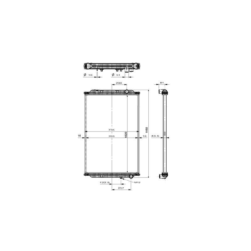 Radiateur d'eau pour renault trucks Magnum DXI