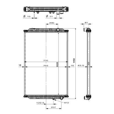 Radiateur d'eau pour renault trucks Magnum DXI