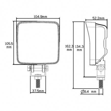 Phare de recul LED 12/36V