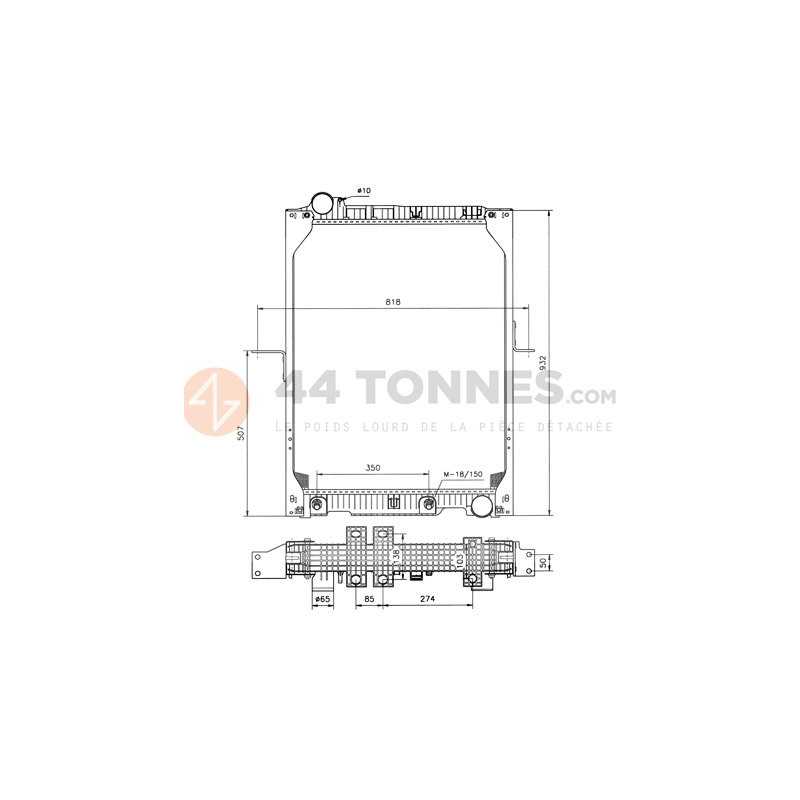 Radiateur eau pour Mercedes 2631