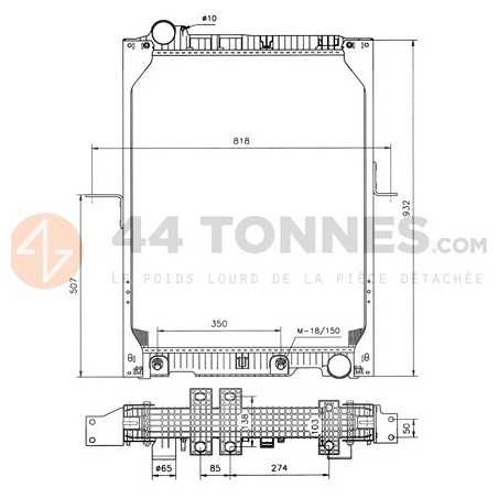 Radiateur eau pour Mercedes 2631