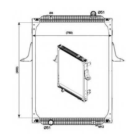 Radiateur Eau pour Renault Kerax