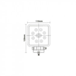 Phare de travail LED Carré 1900 Lumen