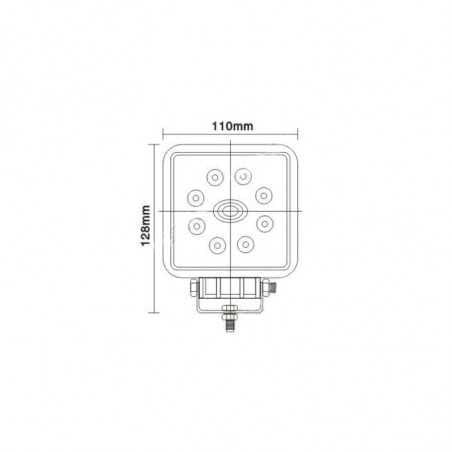 Phare de travail LED Carré 1900 Lumen