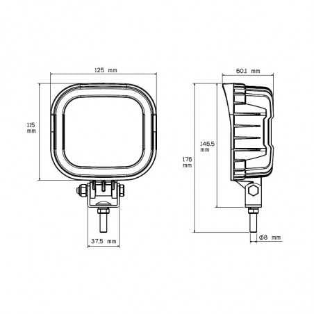 Phare de travail LED 12/36V