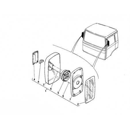 Glace rétroviseur pour Renault Série G / M / R