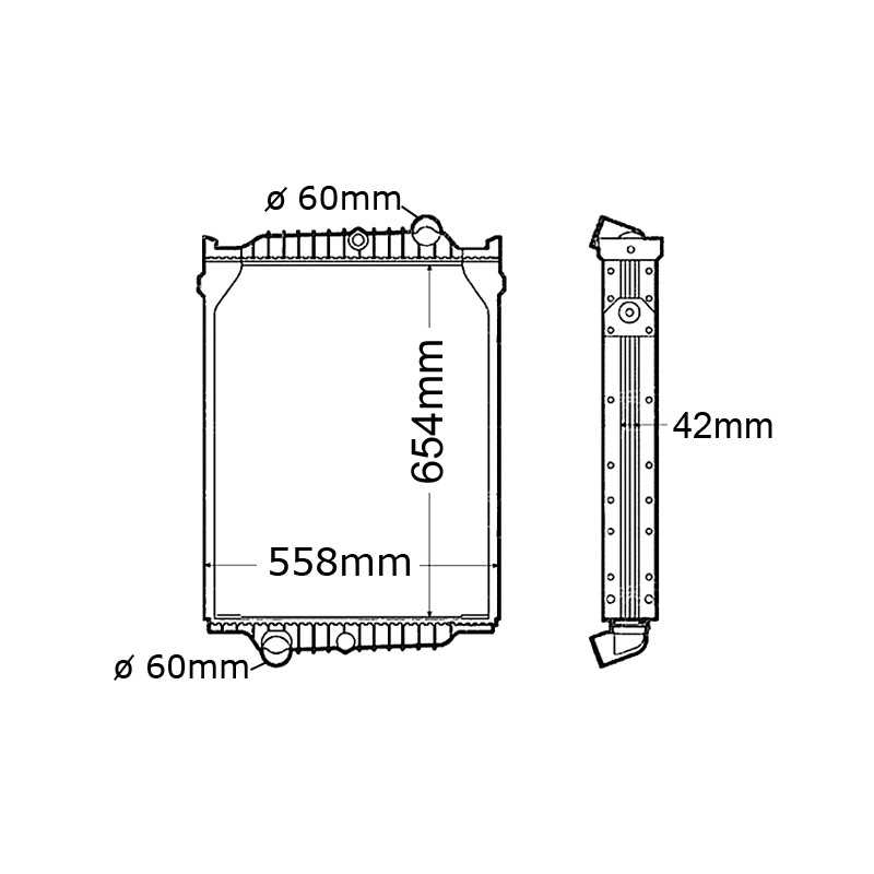 Radiateur eau pour Volvo FL6