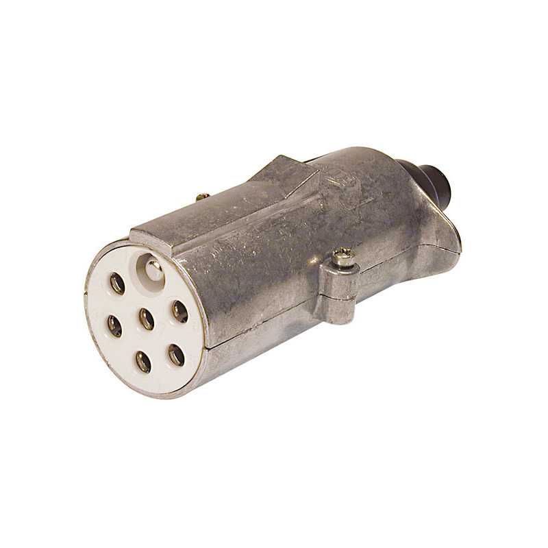 Prise électrique, 7 pôles, Type S en aluminium