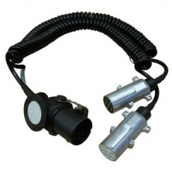 Cordon adaptateur, 15 pôles, 2X7 pôles, 3500mm, aluminium