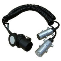 Cordon adaptateur, 15 pôles, 2X7 pôles, 3500mm, aluminium