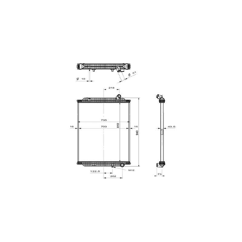 Radiateur eau pour Renault Premium