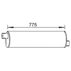 Silencieux d'échappement pour Renault B110