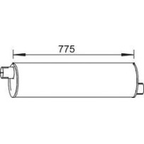Silencieux d'échappement pour Renault B110