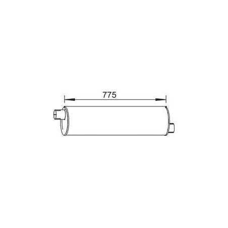 Silencieux d'échappement pour Renault B110