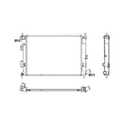 Radiateur eau (sans cadre) pour Renault Kérax DXI