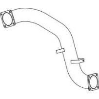 Tube intermédiaire échappement pour Renault