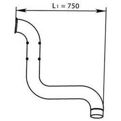Tube entrée échappement pour Renault Premium