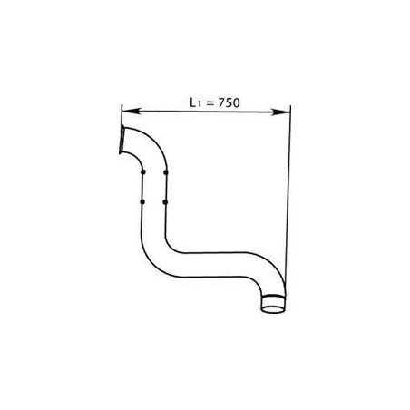 Tube entrée échappement pour Renault Premium