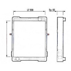 Radiateur eau pour Renault G230TI  (sans cadre)