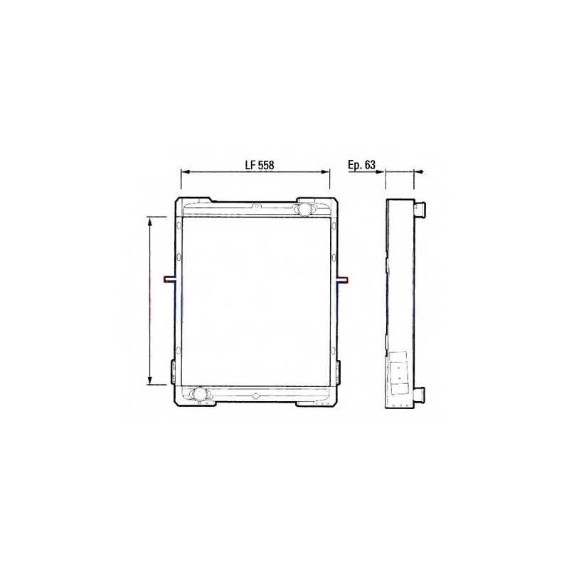 Radiateur eau pour Renault G230TI  (sans cadre)