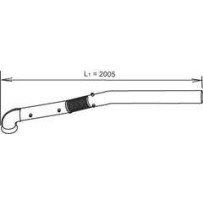 Tube sortie échappement vertical pour Renault Kérax