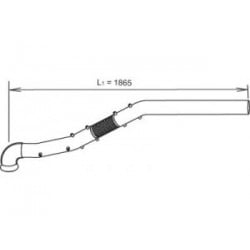 Tube échappement vertical pour Renault Kérax