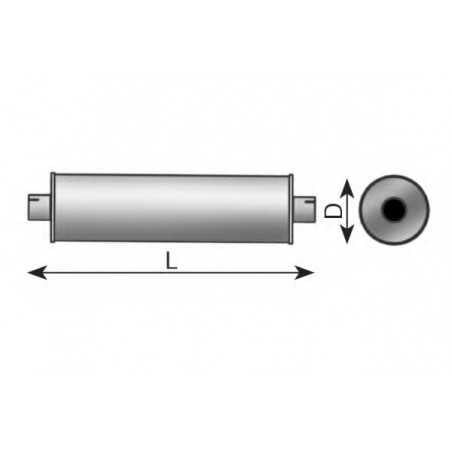 Silencieux échappement vertical pour Volvo FM / FH