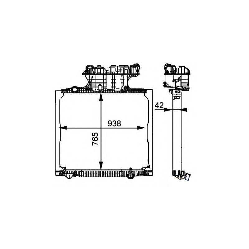 Radiateur eau pour Man TGA / TGS