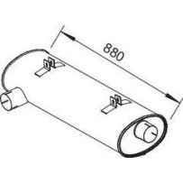 Silencieux d'échappement pour Renault S
