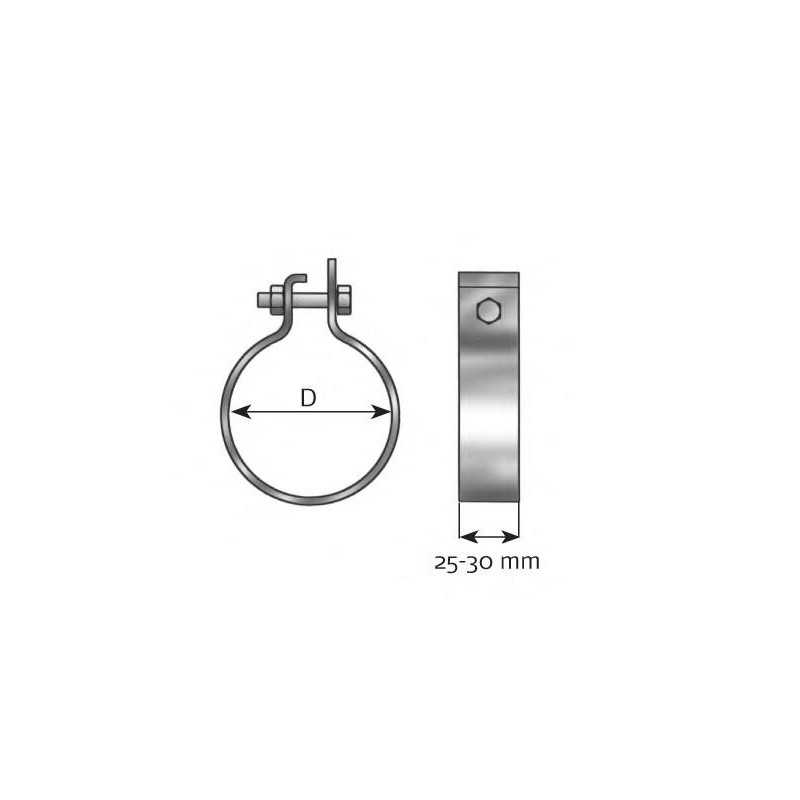 Collier fixation échappement pour Man L2000