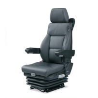 Siège pneumatique, lombaires pneumatiques, commande à gauche, ceinture 3 points, entraxe 230, sans accoudoirs et noir.