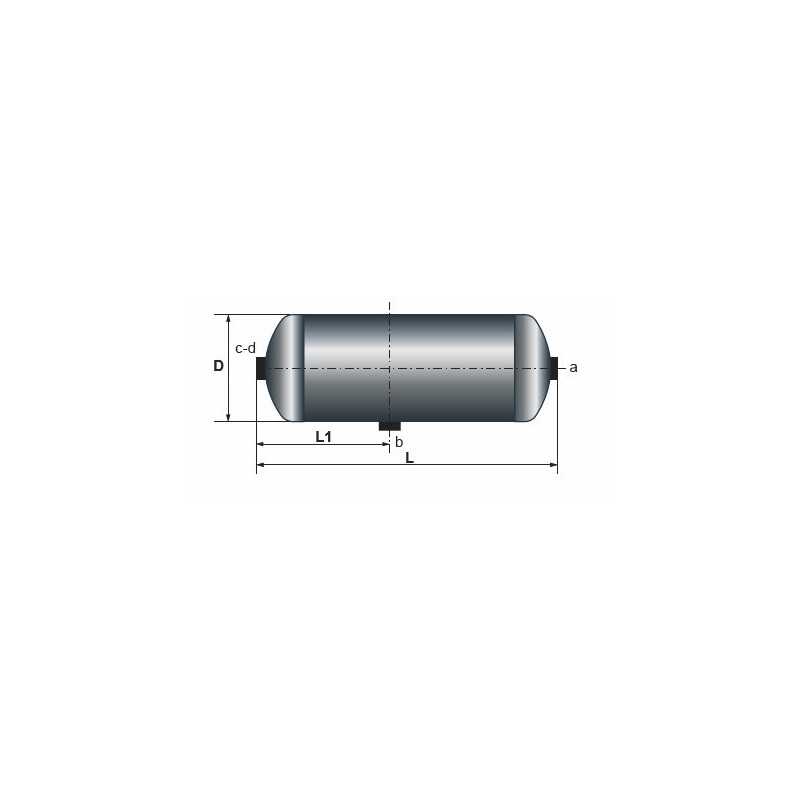 Réservoir air comprimé 30L/246X700,512  pour Iveco 14.152