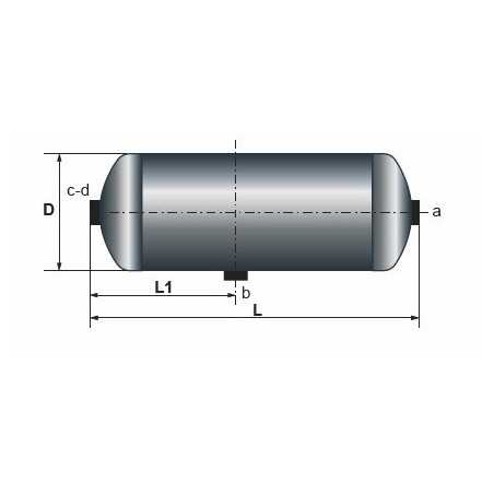 Réservoir air comprimé 30L/246X700,512  pour Iveco 14.152