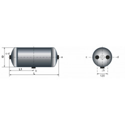 Réservoir acier 20 litres pour Mercedes Benz 1312