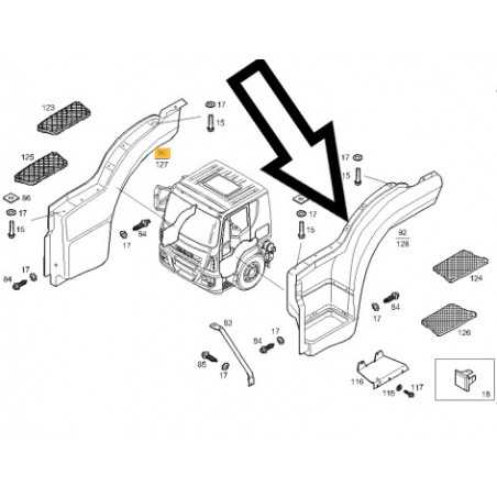 Caisson d'emmarchement gauche pour Iveco Eurocargo