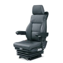 siège pneumatique, commande à gauche, ceinture 3 pts, lombaires pneumatique, tissu, entraxe 216mm, chauffant et noir