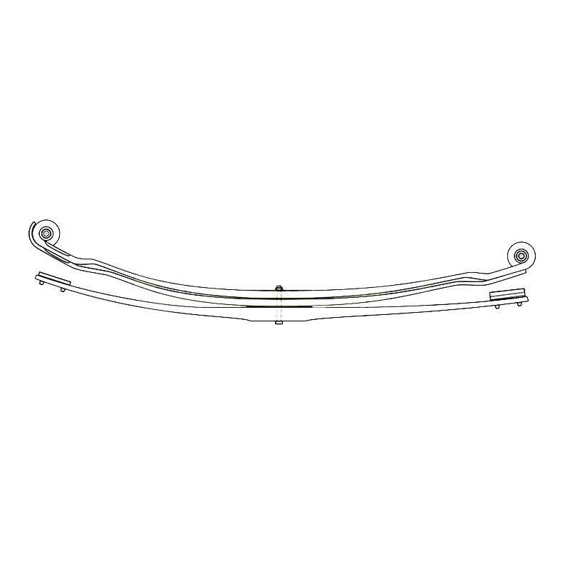 Ressort parabolique arrière 2 lames + 1 pour MAN TGA