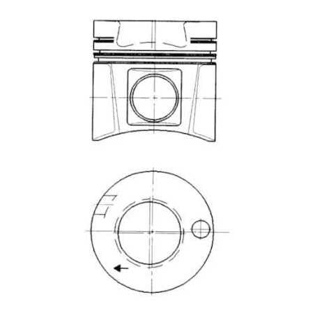 Piston, complet avec segments pour Mercedes-Benz SK/MK/NG-Series