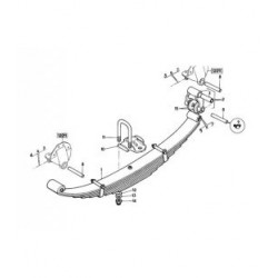 Etrier de ressort AR LG435 + ecrous pour Renault Série G