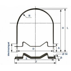 Étrier de fixation bouteille d'air 20 Litres