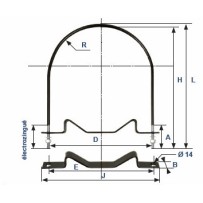 Étrier de fixation bouteille d'air 20 Litres