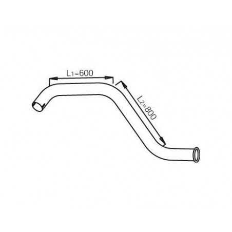 Tube de fin d'échappement  pour Iveco Eurocargo