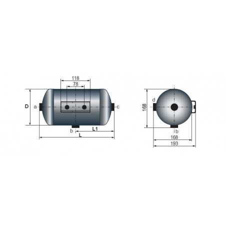 Réservoir d'air 5 Litres pour Iveco EuroTech