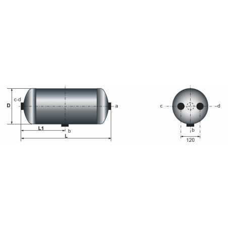 Réservoir d'air 20 Litres pour Iveco EuroTech