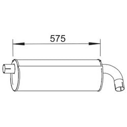 Silencieux d'échappement pour Renault B110