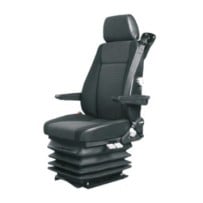 Siège de camion, gris, mécanique, avec ceinture, pas d'accoudoirs, entraxe 230 mm