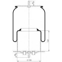Coussin d'air, avec piston acier pour Iveco Stralis